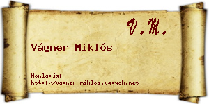 Vágner Miklós névjegykártya