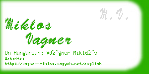 miklos vagner business card